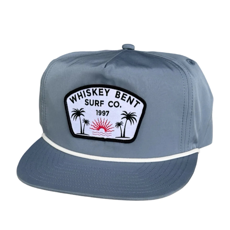 Whiskey Bent Hat Co. Palm Beach Slate Rope Snapback Hat