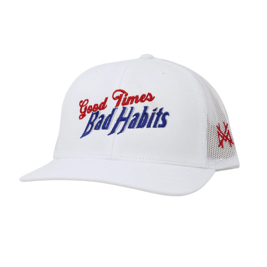 Mad Hatter Good Times Bad Habits Regular Trucker Snapback Hat