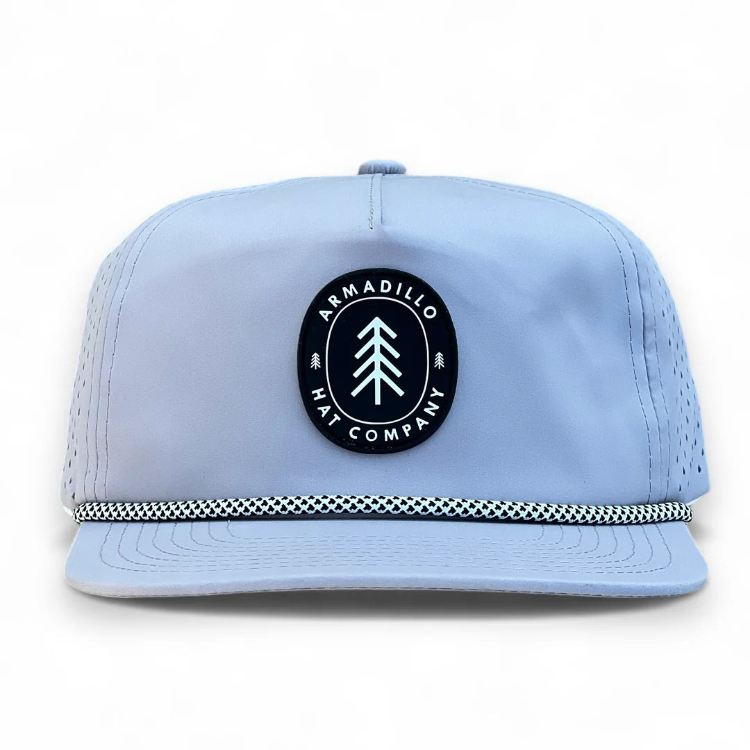 Armadillo Hat Co. Silver Spruce Patch Rope Snapback Hat