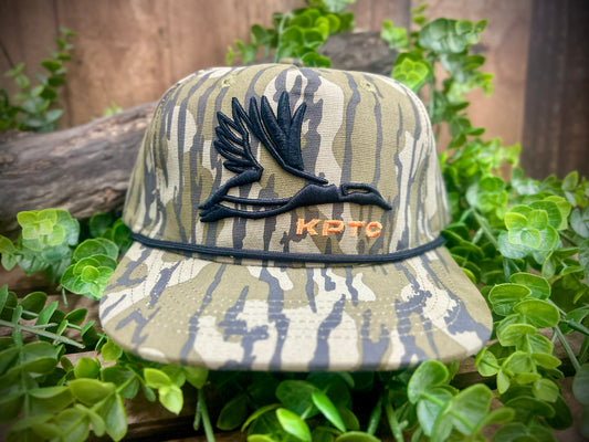 Knotted Pine Trading Co. Logo Neon Type Rope Snapback Hat