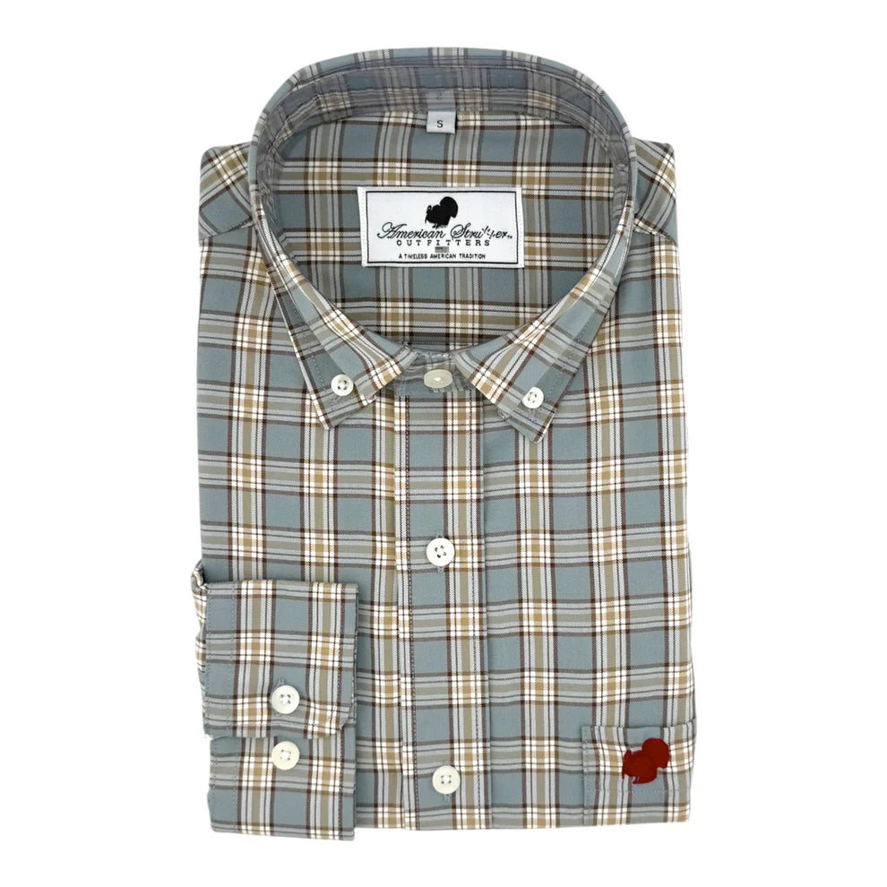 American Strutter Men's Bamboo Series Plaid Flannel L/S Button Down Shirt