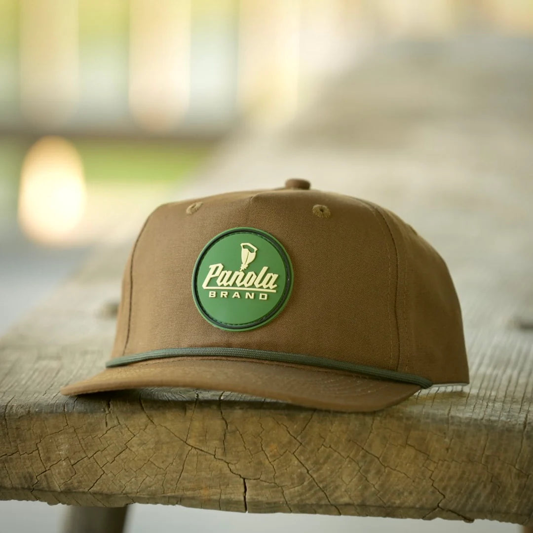 Panola Brand Rubber Patch Logo Rope Snapback Hat