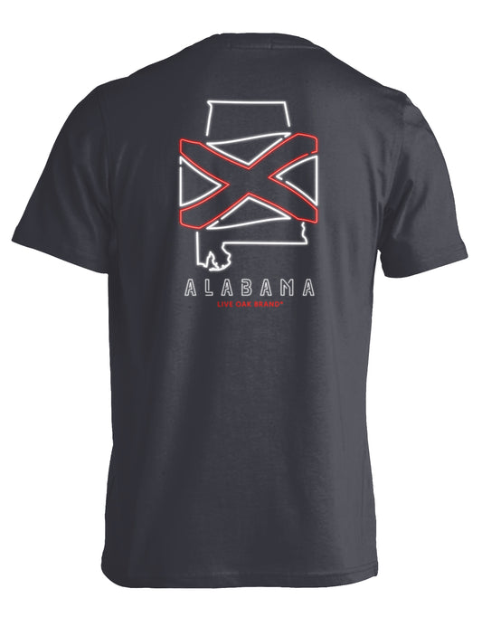 Live Oak Brand Neon State, Alabama S/S TEE Shirt