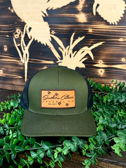 Southern Culture Deer Tracks Leather Patch Snapback Hat