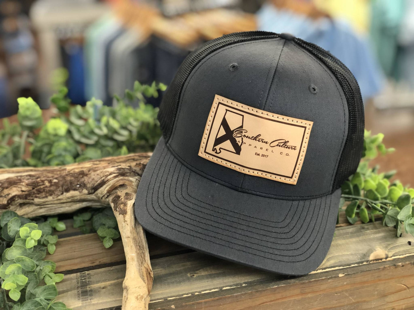 Southern Culture Light State Tradition Leather Patch Snapback Hat