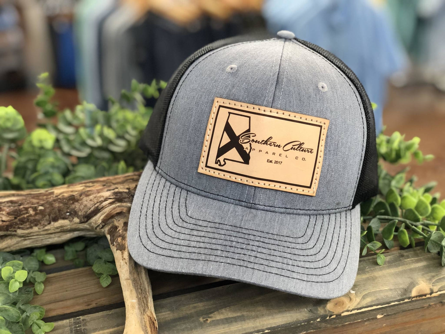 Southern Culture Light State Tradition Leather Patch Snapback Hat