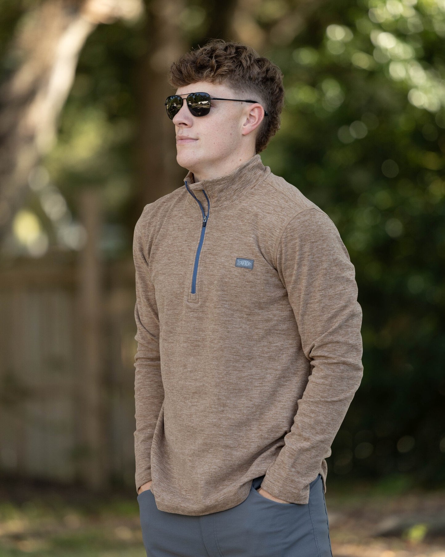 Aftco Men's Coastal Layer 1/4 Zip Jacket
