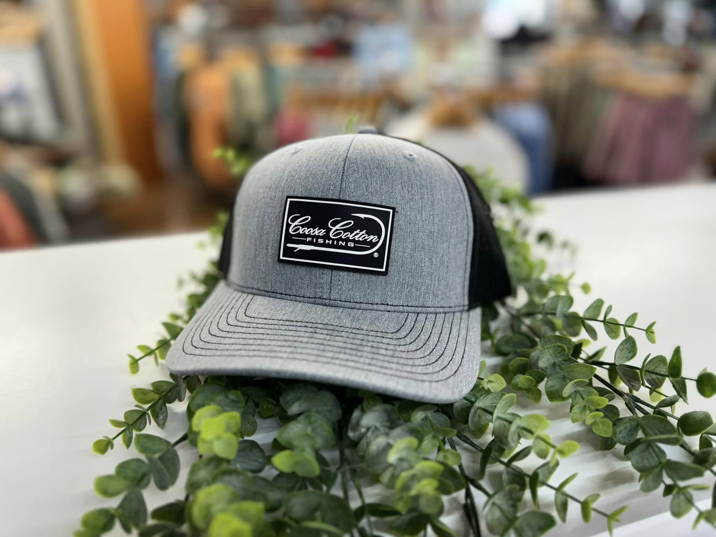 Coosa Cotton Rubber Patch Logo Trucker Snapback Hat