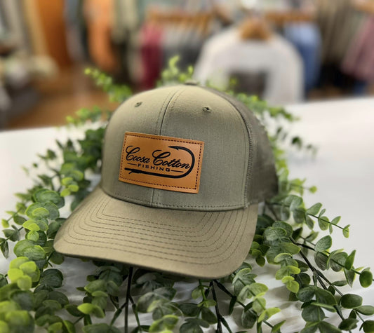 Coosa Cotton Logo Leather Patch Trucker Snapback Hat