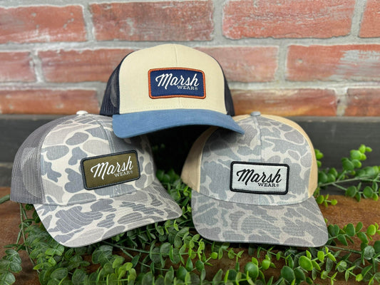 Marsh Wear Apparel Script Trucker Snapback Hat