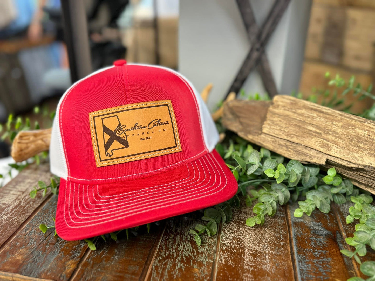 Southern Culture Light State Tradition Leather Patch Snapback Hat