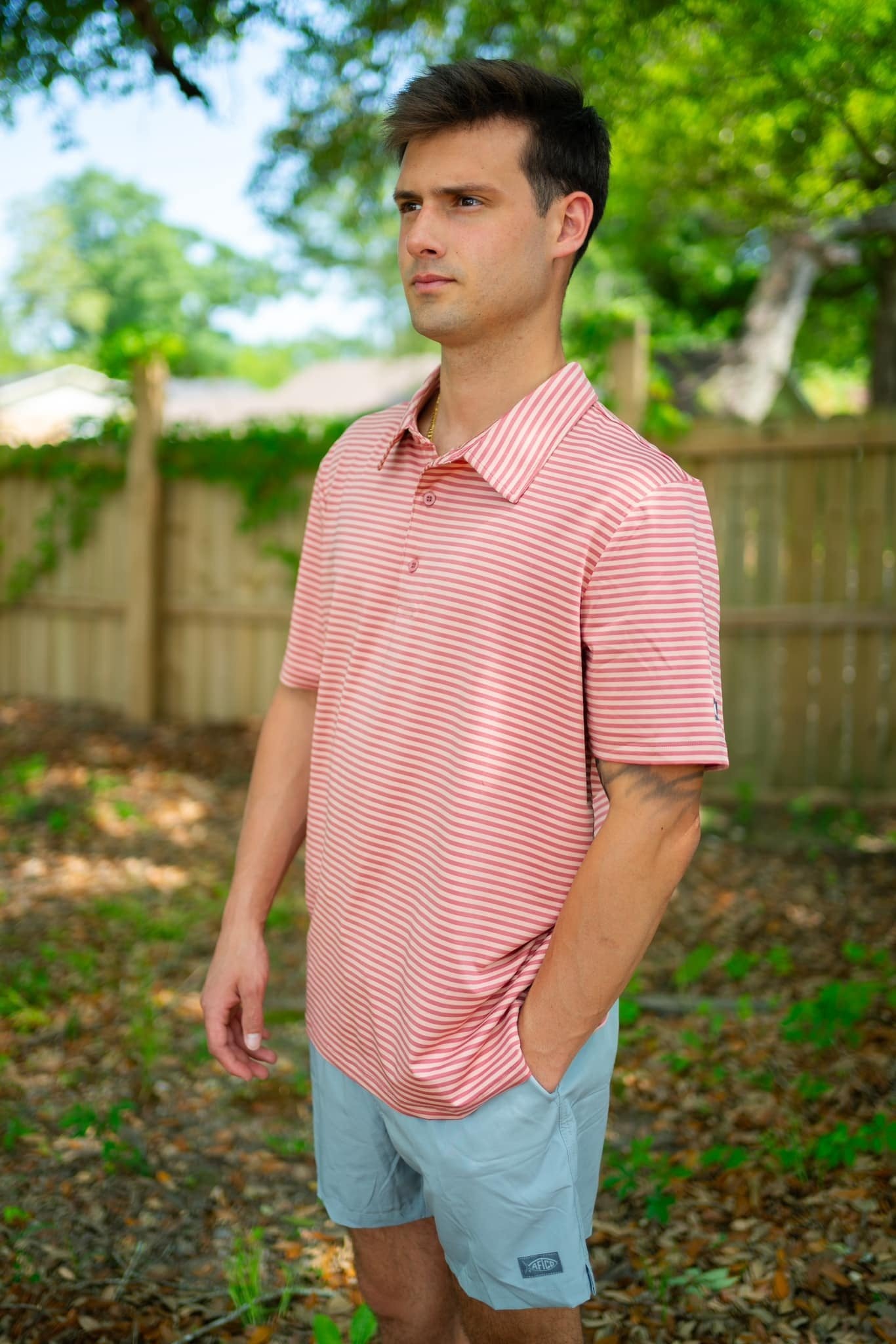Aftco Men's Link Polo Shirt