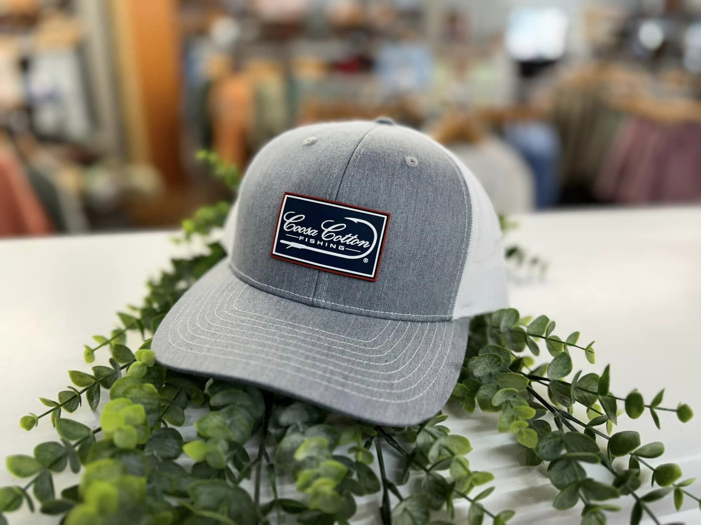 Coosa Cotton Rubber Patch Logo Trucker Snapback Hat