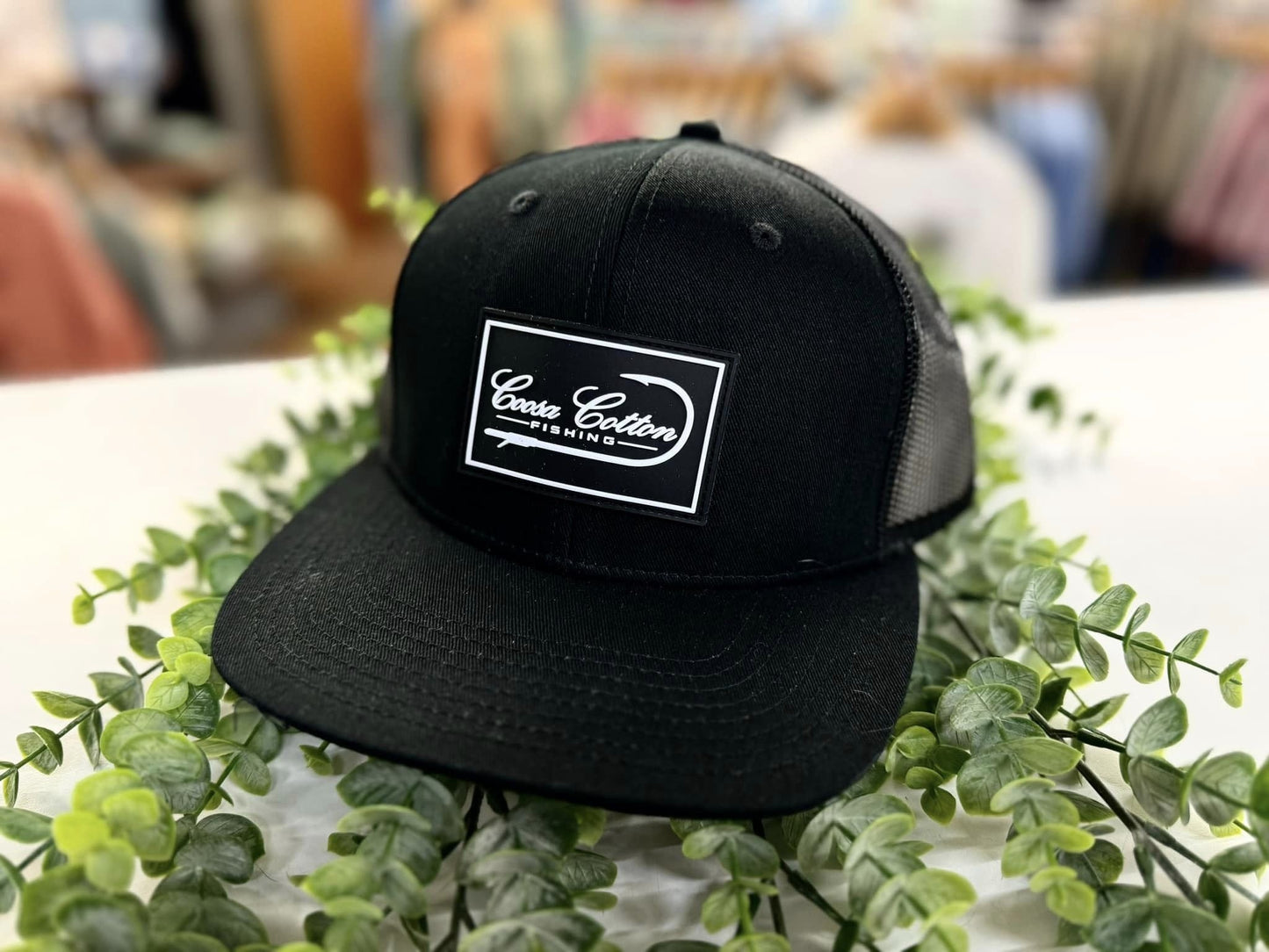Coosa Cotton Rubber Patch Logo Trucker Snapback Hat