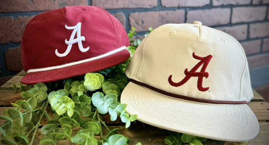 Speckle Bellies Script A Alabama Rope Snapback Hat
