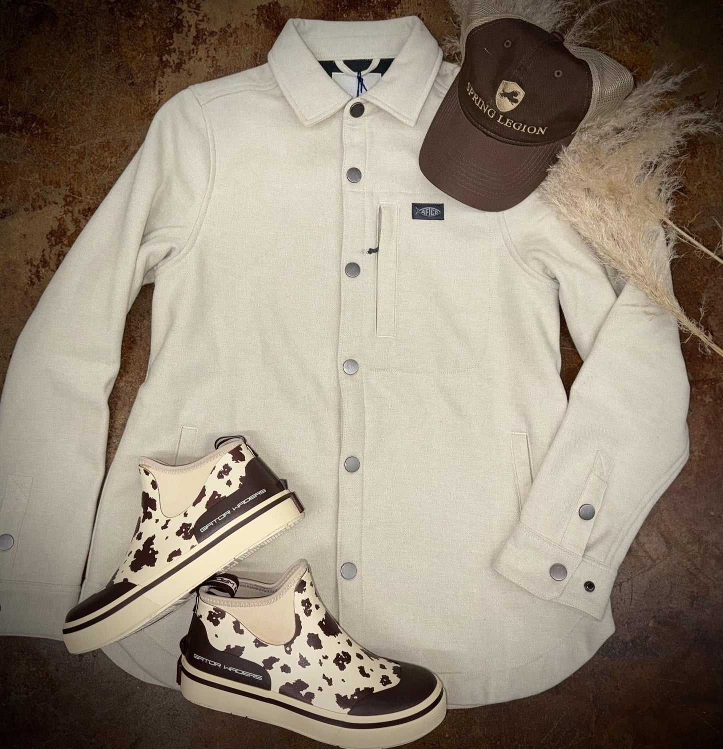 Aftco Women's Stout Button Shacket