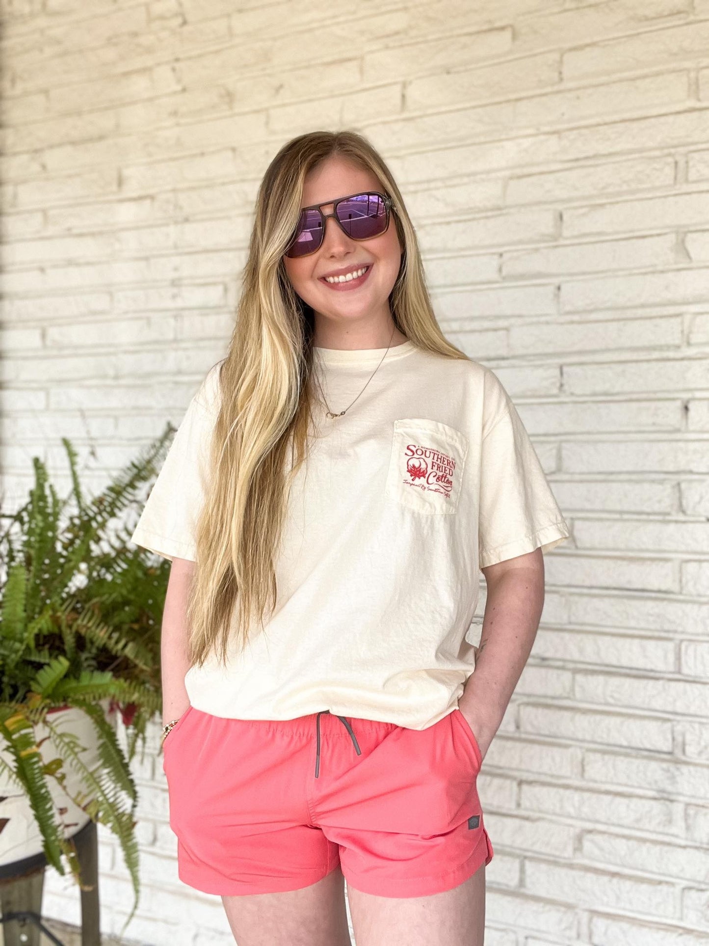 Southern Fried Cotton Women's Long Live Cowgirls S/S TEE Shirt