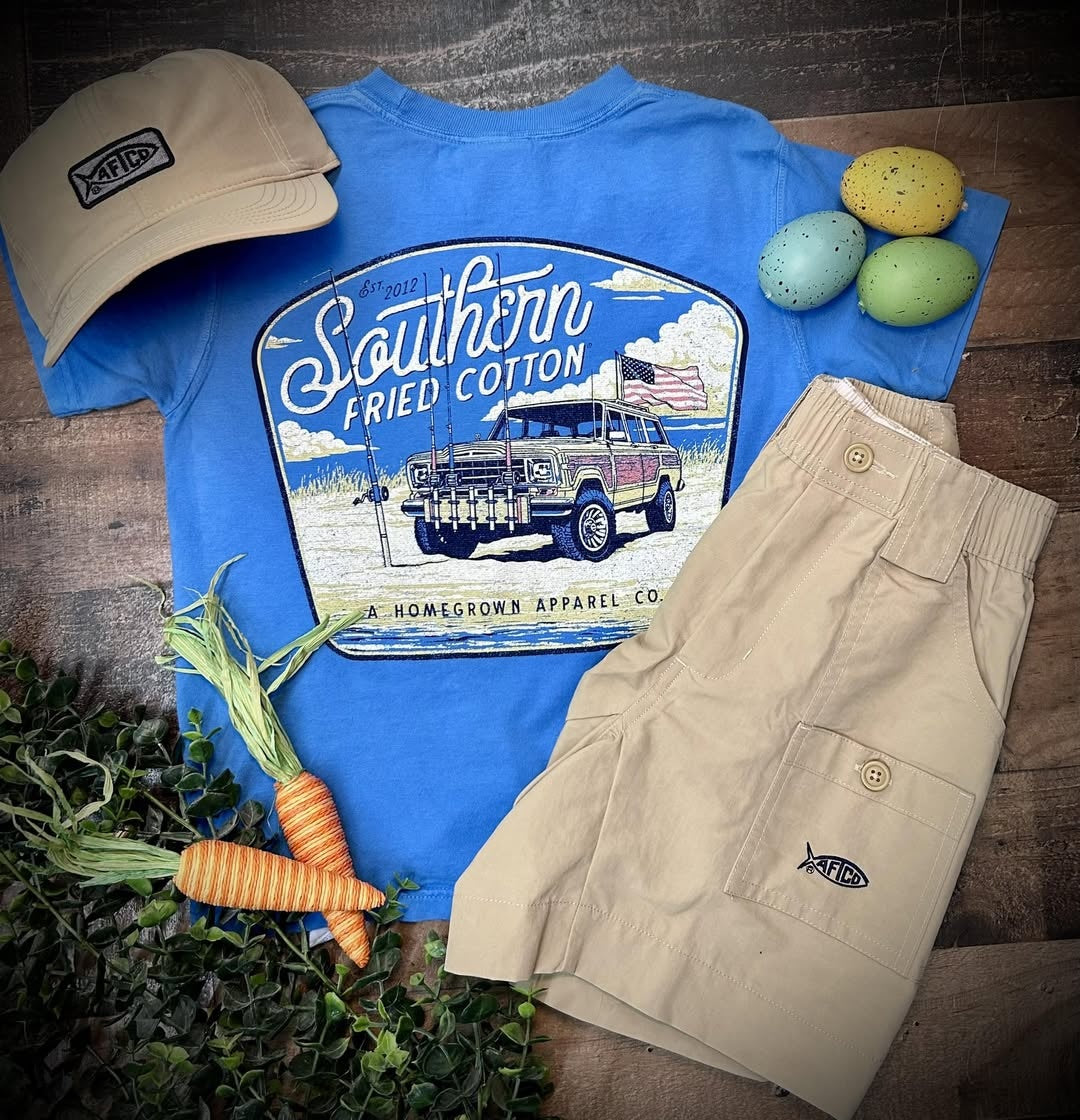 Southern Fried Cotton Youth Surf Fishing S/S TEE Shirt