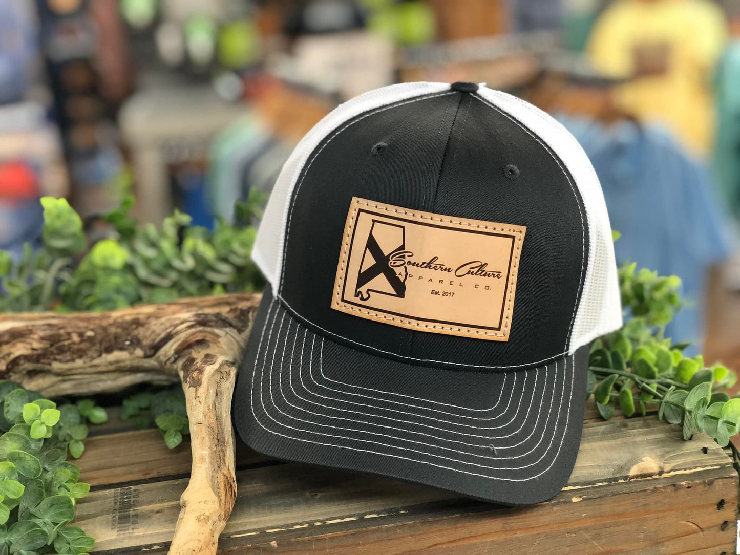 Southern Culture Light State Tradition Leather Patch Snapback Hat