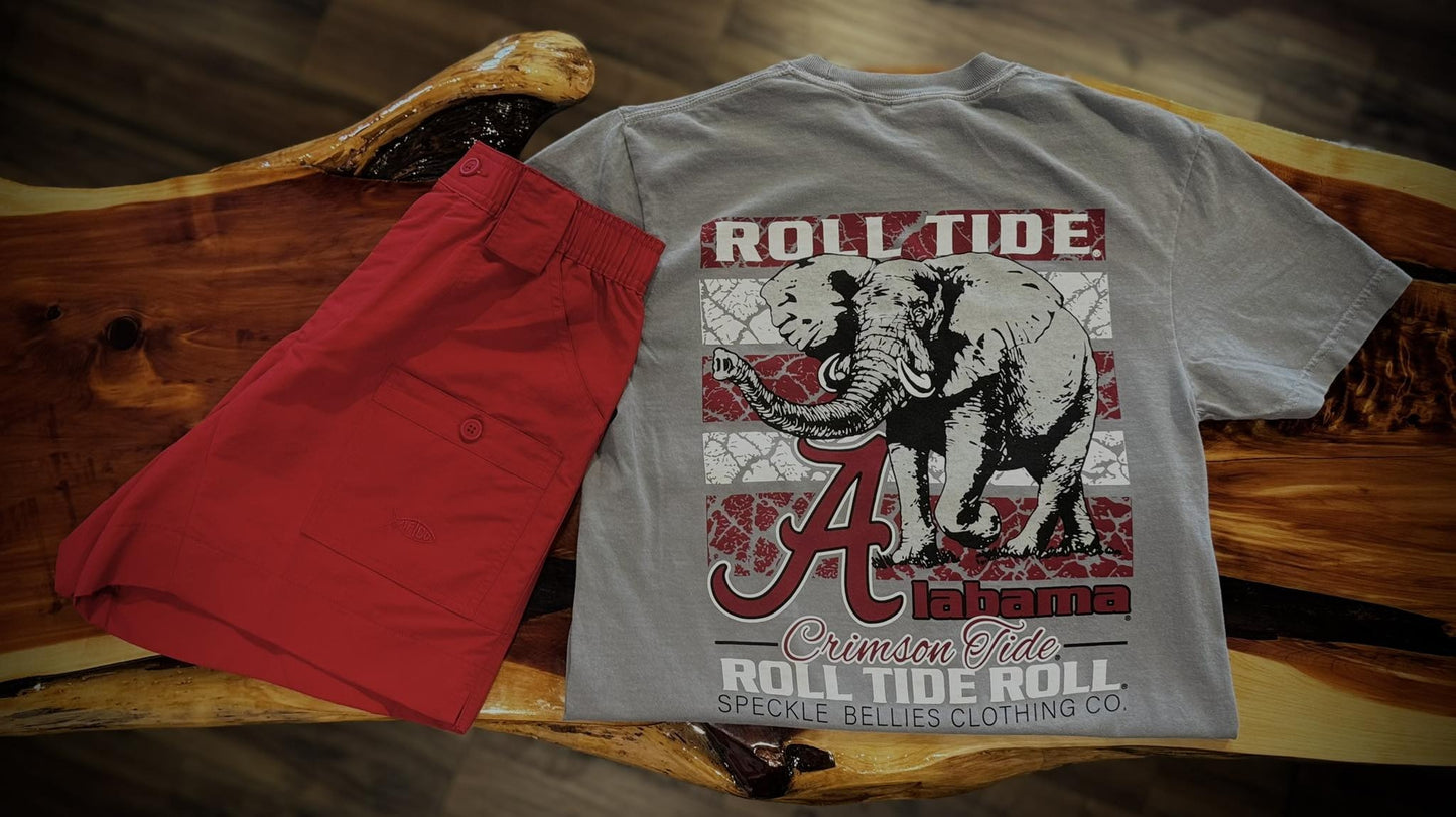 Speckle Bellies Alabama Elephant Skin S/S TEE Shirt