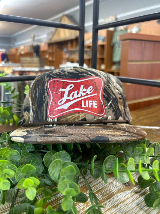 Huck Outdoors Lake Life Snapback Rope Hat