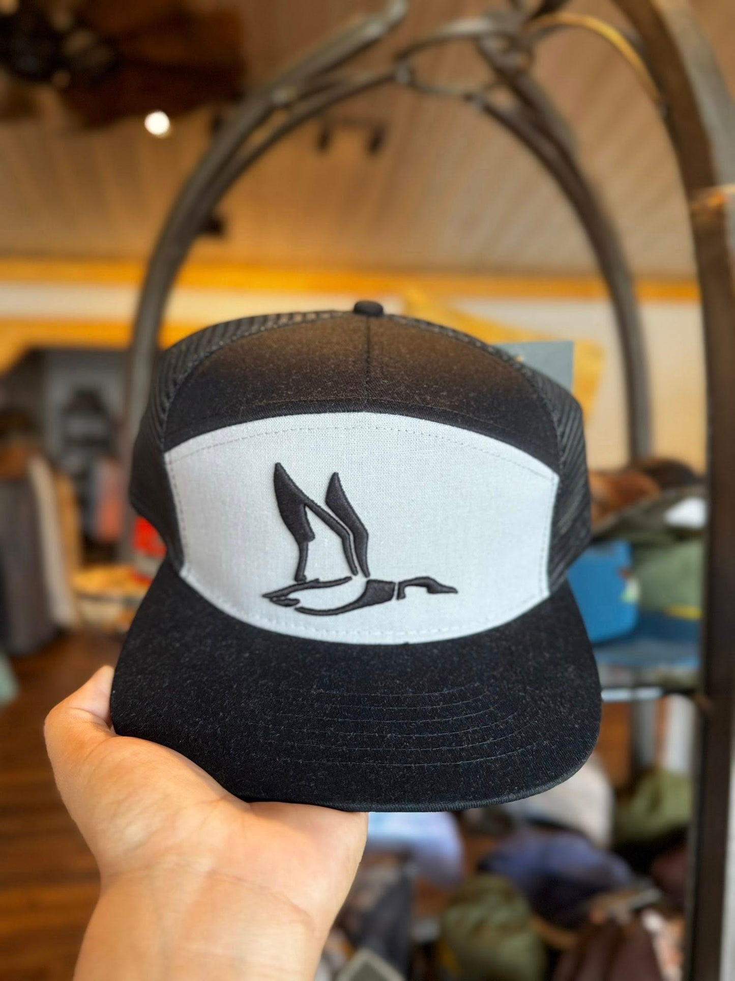 Roost Waterfowl Roost 3D Puff Duck Logo Embroidered 7 Panel Snapback Hat