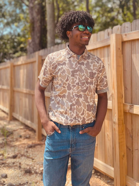 Marsh Wear Apparel Men's Hagood Woven S/S Button Down Shirt