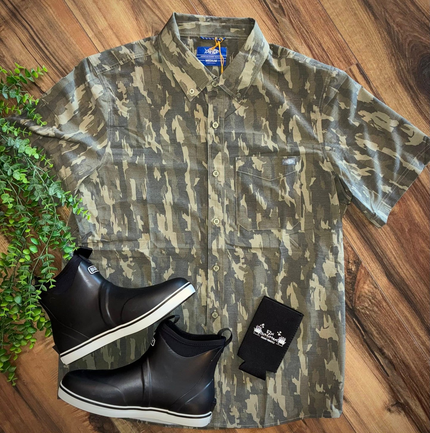 Aftco Men's BoatBar Button Down S/S Shirt