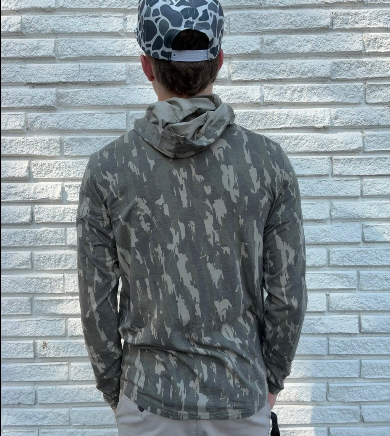 Aftco Men's Ocean Bound UPF Printed Hood L/S Performance Shirt