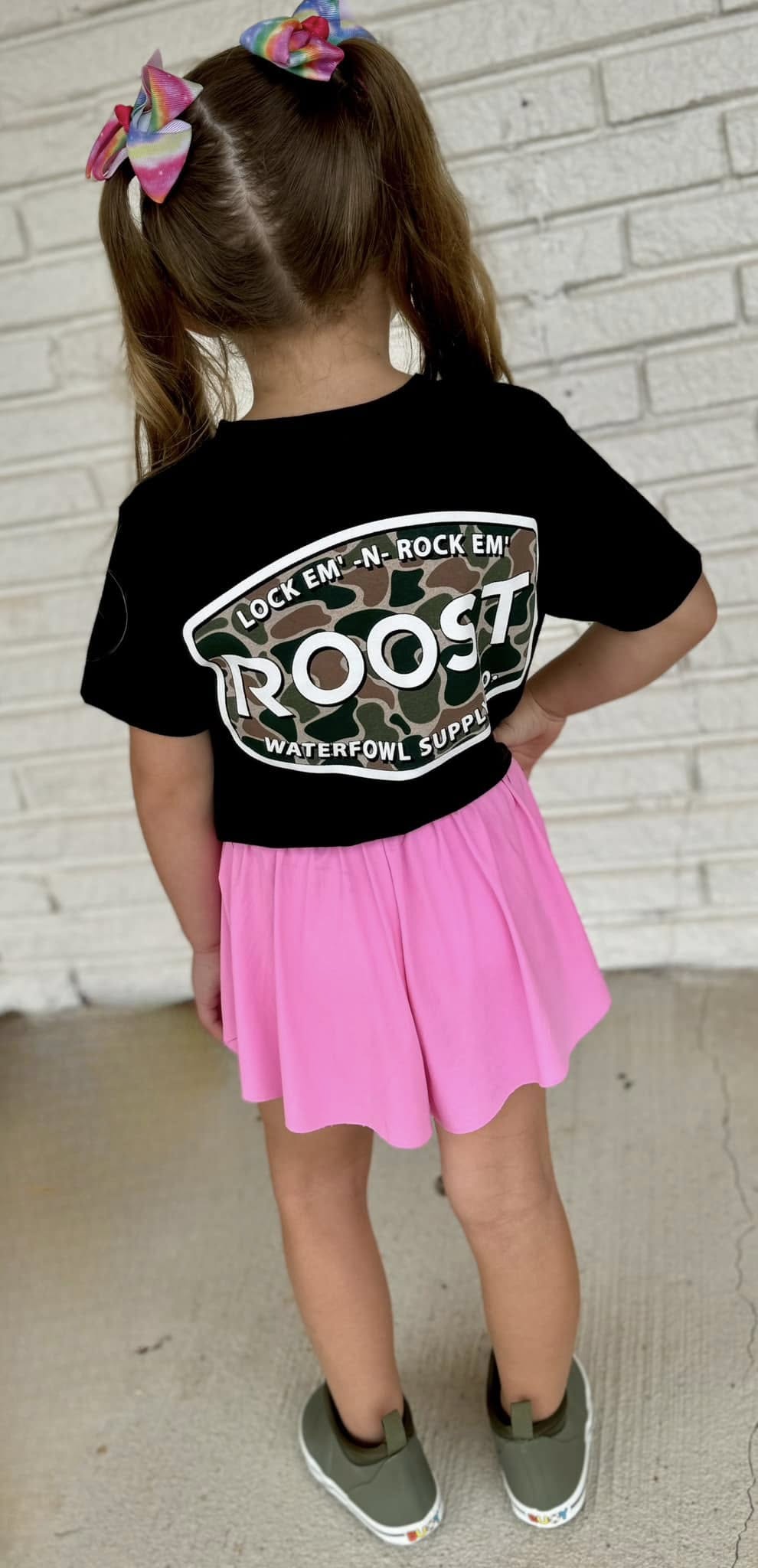 Roost Waterfowl Youth Roost Camo Logo S/S TEE Shirt