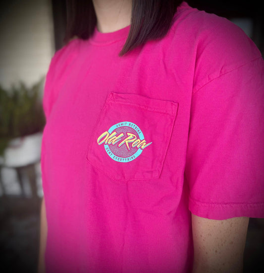 Old Row Outdoors Women's Circle Logo W Teal S/S TEE Shirt