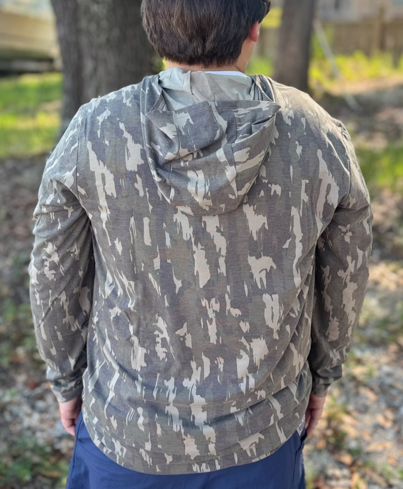 Aftco Men's Ocean Bound UPF Printed Hood L/S Performance Shirt