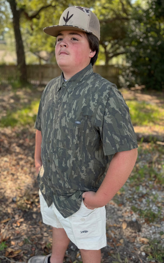 Aftco Men's BoatBar Button Down S/S Shirt