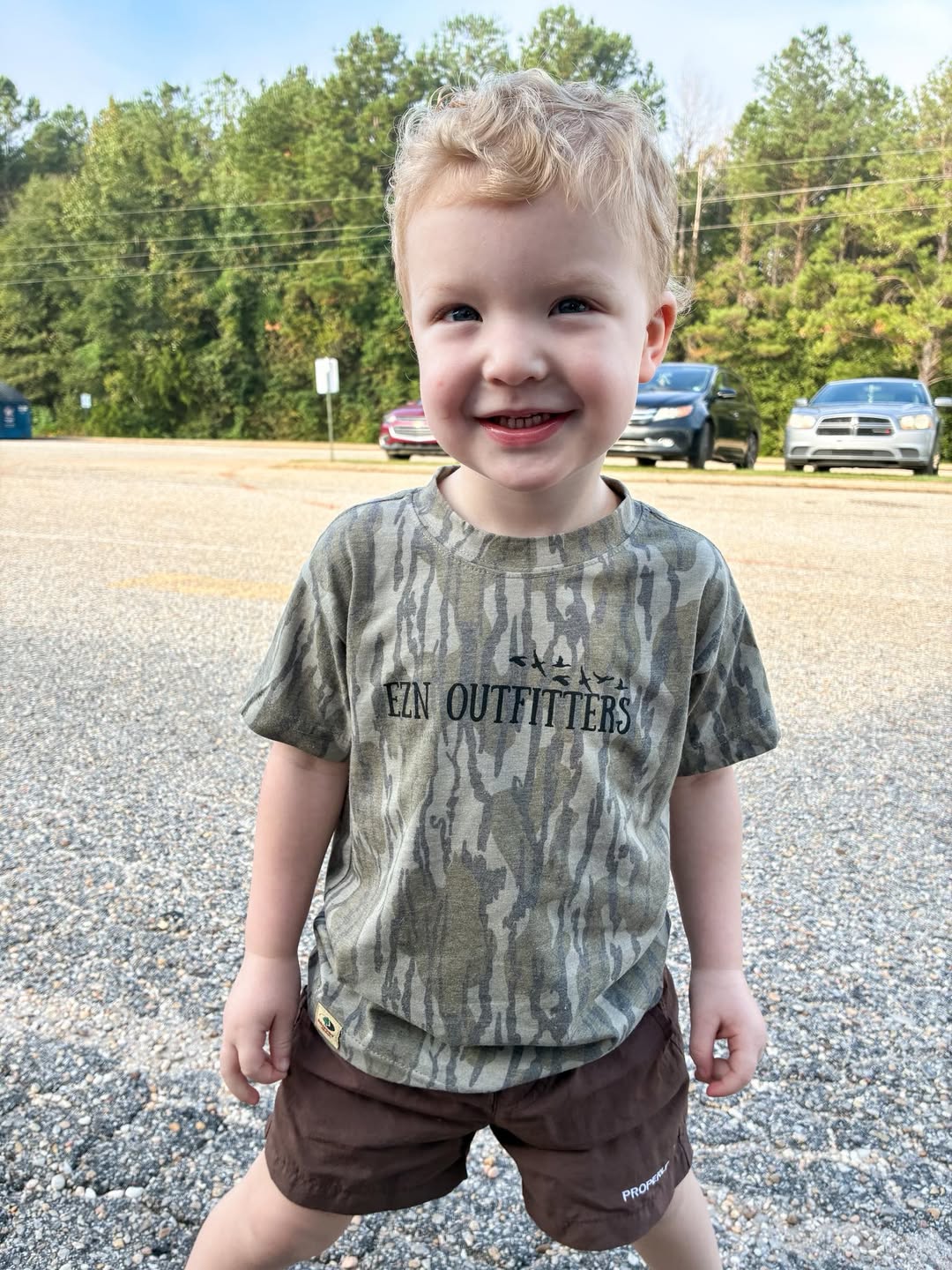 EZN Outfitters Youth Mossy Oak Washed Out Black Ink S/S TEE Shirt