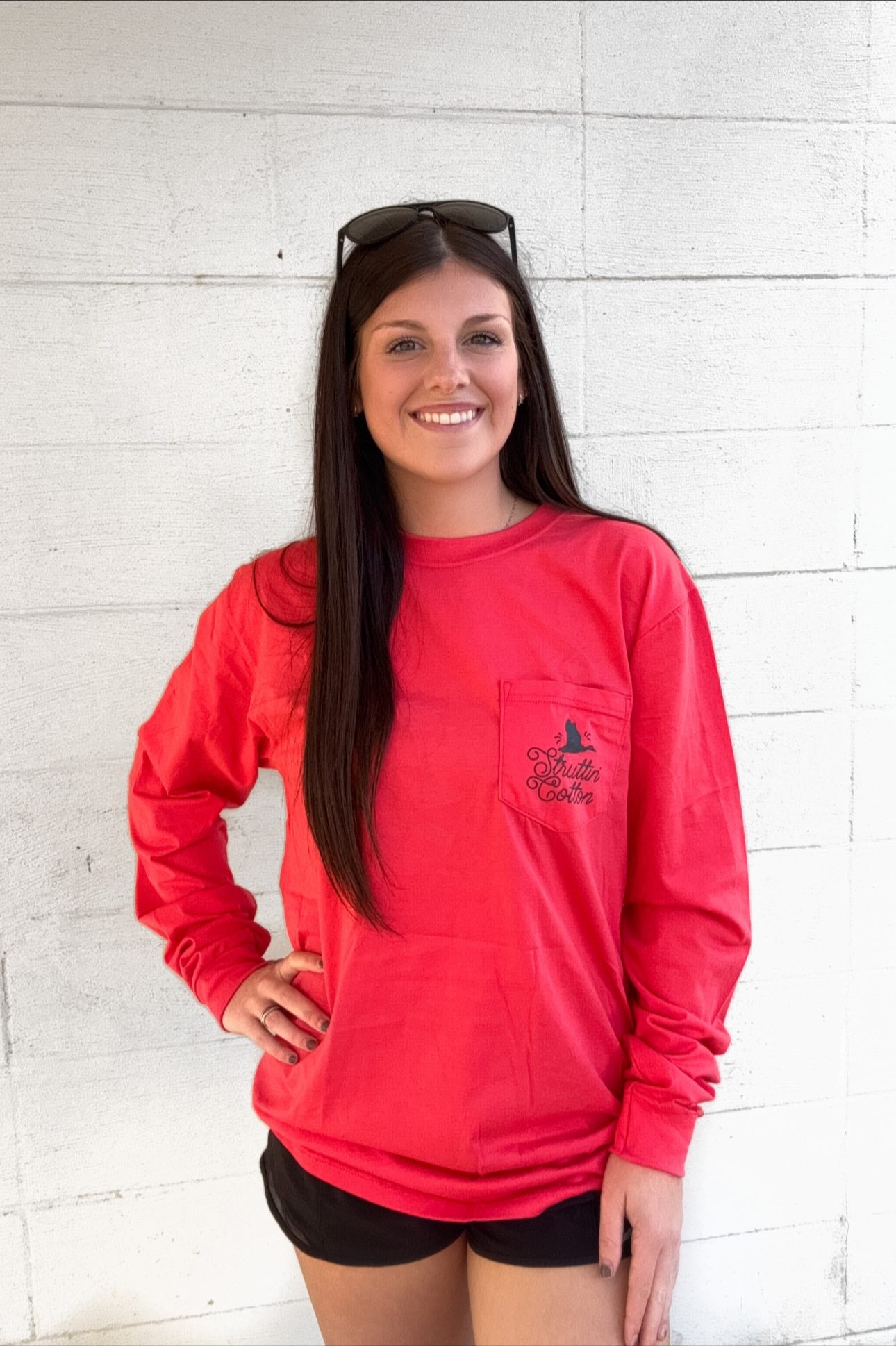 Struttin Cotton Women's Metallic Mallard L/S TEE Shirt