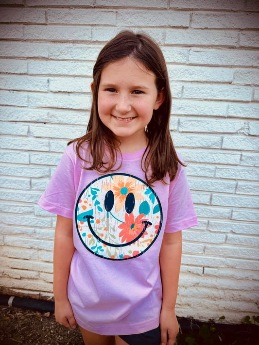 Life in the South Youth Girl Smiley Face S/S TEE Shirt