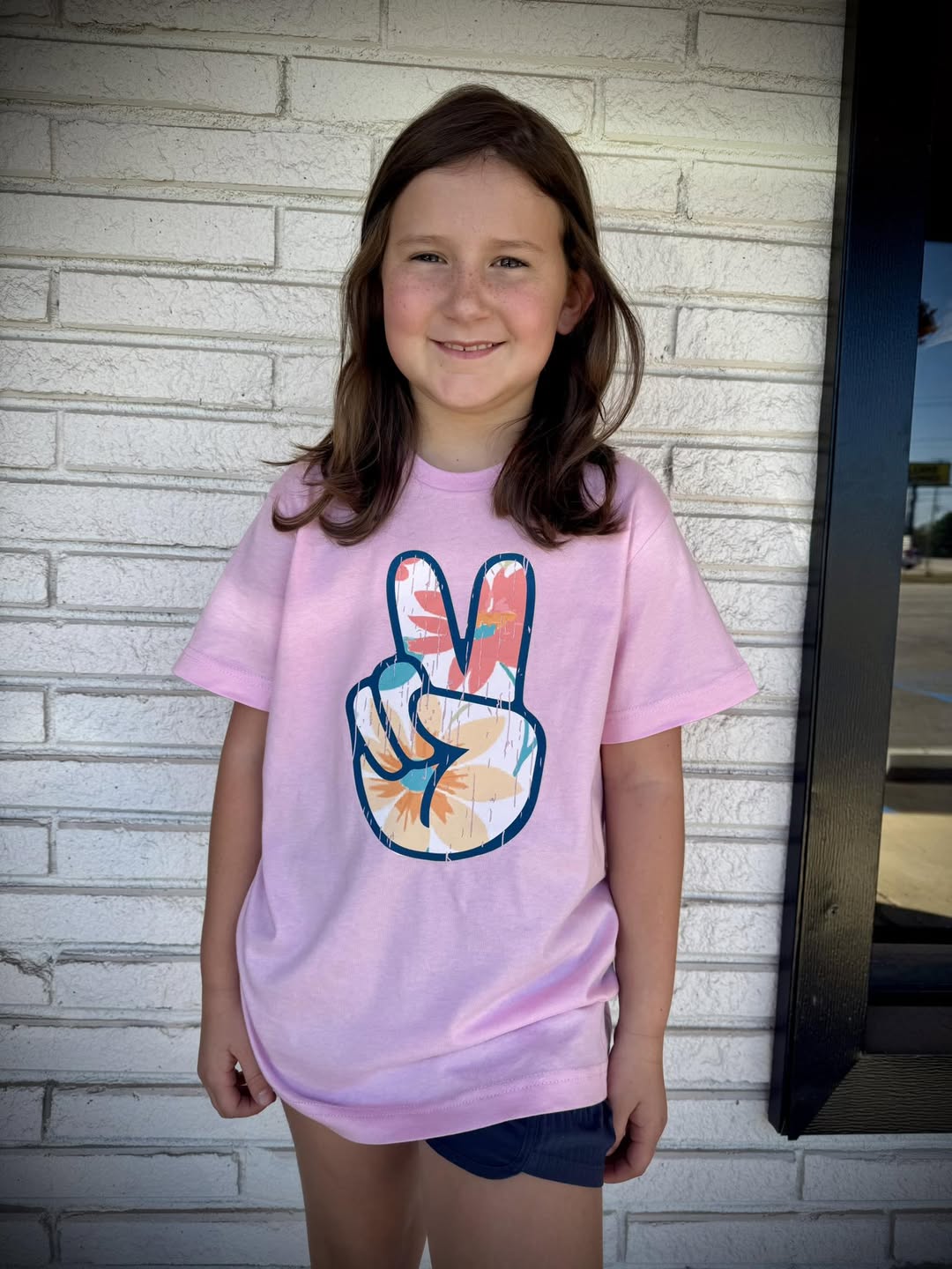 Life in the South Youth Girl Peace Sign 25 S/S TEE Shirt