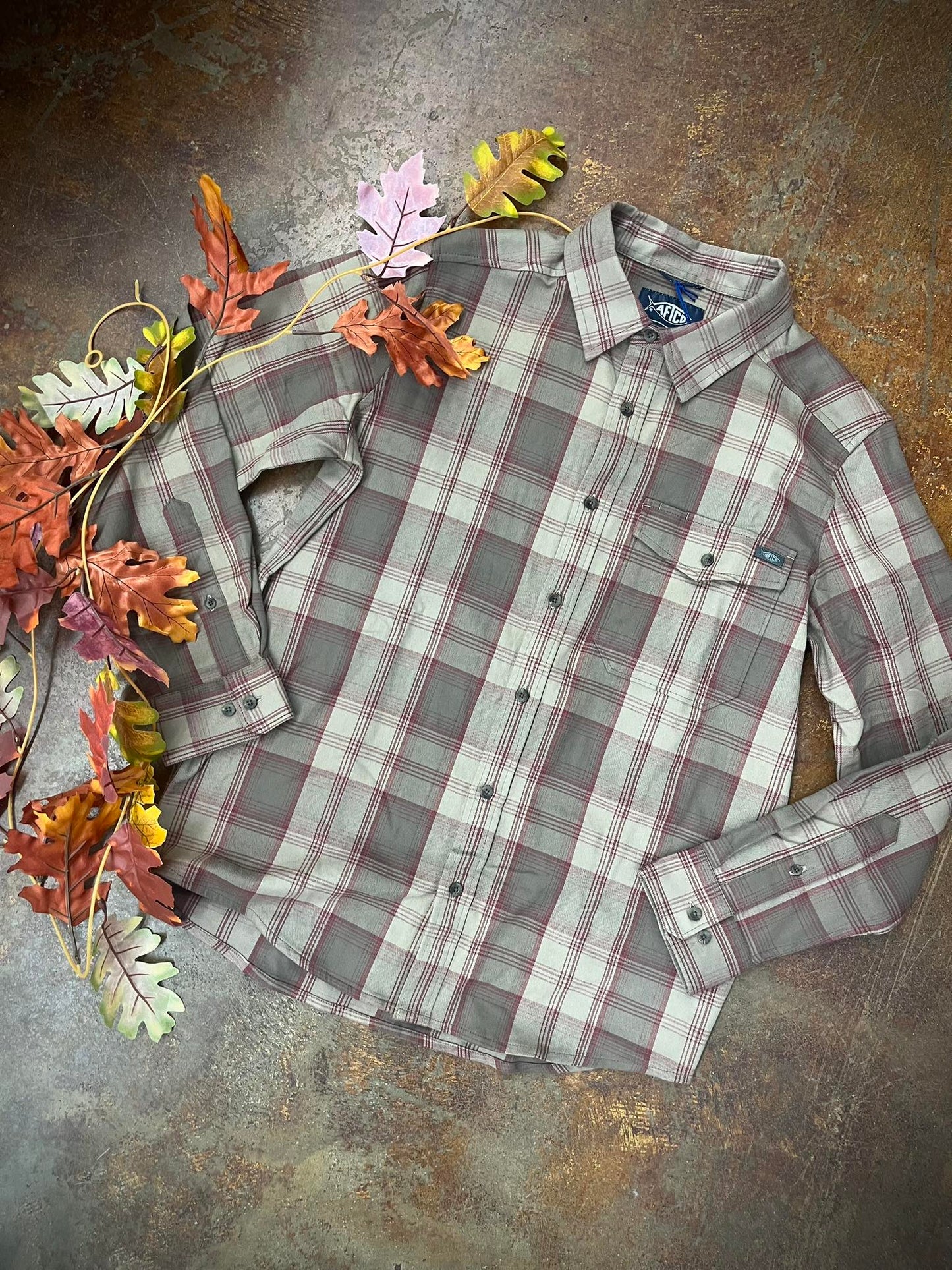 Aftco Men's Lager flannel Button Down L/S Shirt