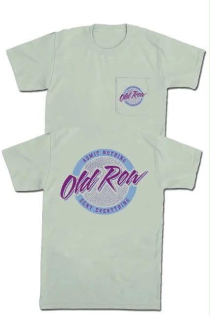 Old Row Outdoors Women's Circle Logo Bay w Purple Pocket S/S TEE Shirt
