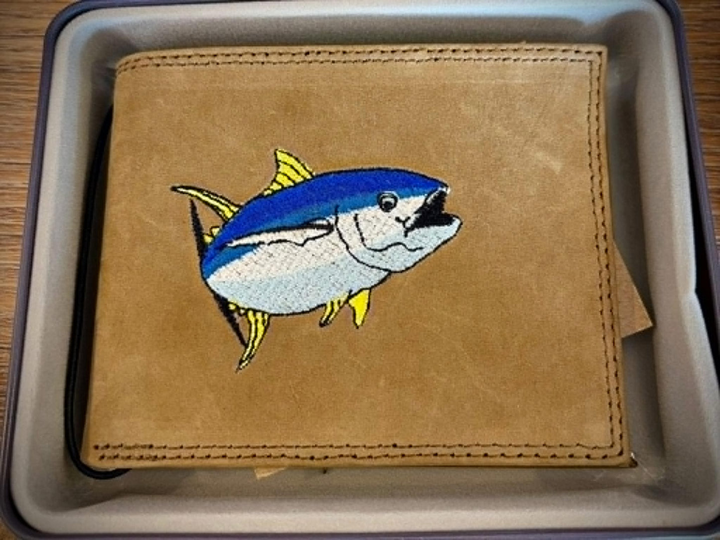 Zep Pro Brown Embroidered Wallet