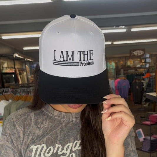 Mad Hatter I am the Problem Trucker Snapback Hat