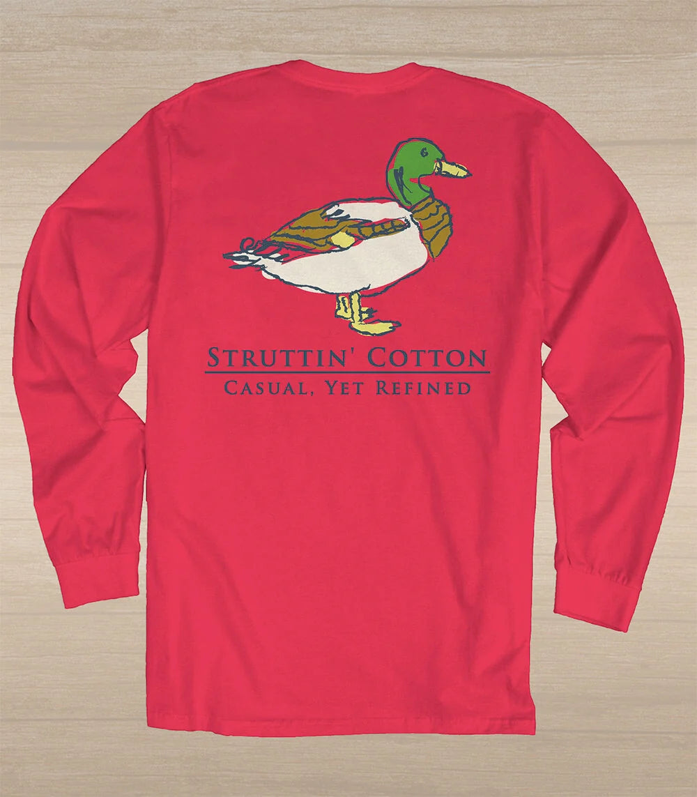 Struttin Cotton Women's Metallic Mallard L/S TEE Shirt