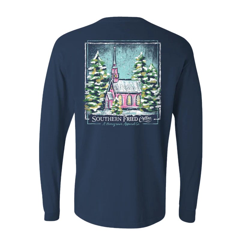 Southern Fried Cotton Women's Winter Country Church L/S Tee Shirt