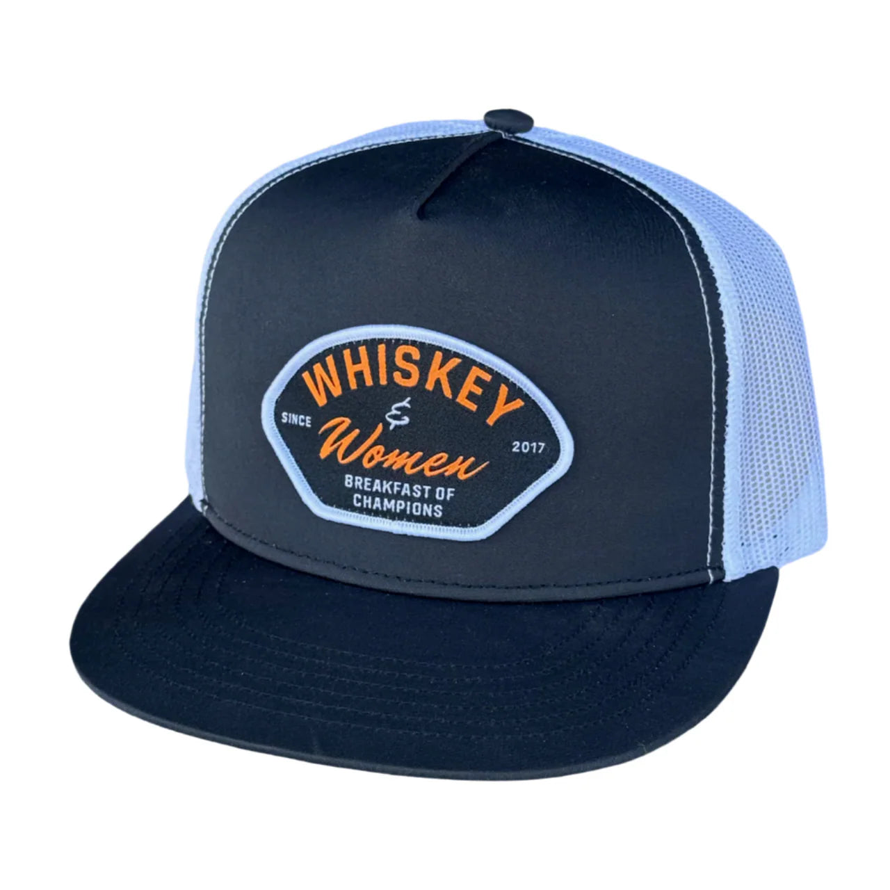 Whiskey Bent Hat Co. Whiskey & Women Patch Snapback Hat