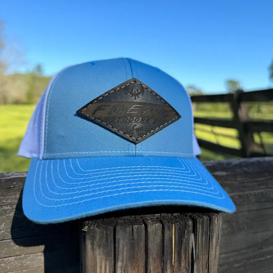 Freak Outdoors Diamond Black Leather Patch Snapback Hat