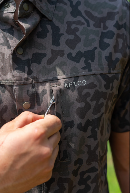 Aftco Men's Seabreeze Tech Button Down S/S Shirt