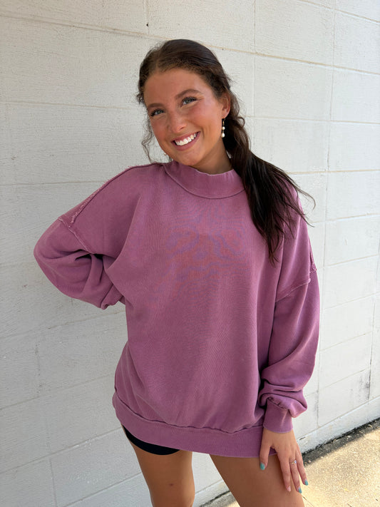 Stay Home Mock Neck