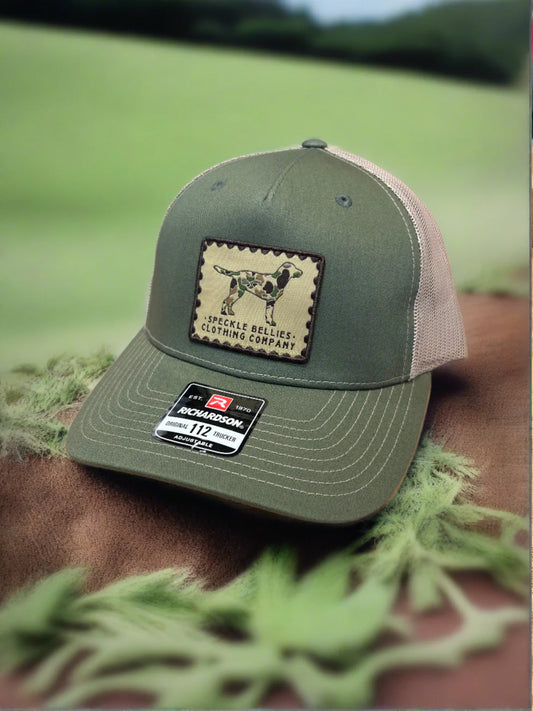 Speckle Bellies Camo Dog Sand Patch Snapback Hat