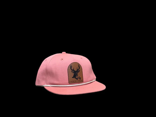 Speckle Bellies Buck AS Leather Patch Rope Snapback Hat
