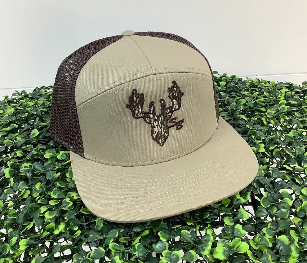 Speckle Bellies Camo Deer 7 Panel Snapback Hat